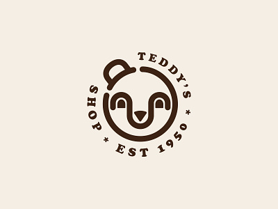 Teddy's shop animal bear branding cute cute animal icon logo logo design logotype mark teddy teddy bear visual identity