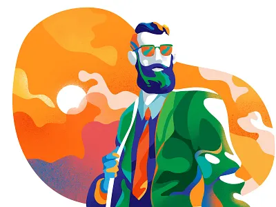 The Big Deal businessman challenge entrepreneur future illustration leader leadership market mission target visionary