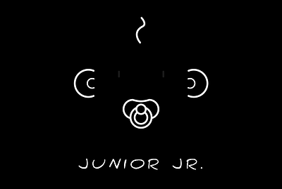 Junior JR. design flat icon illustration line art vector