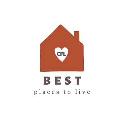 CFL Best P{laces To Live Logo branding design illustration logo vector