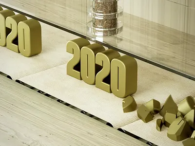 Goodbye 2020 2020 3d 3d animation 3d artist 3d motion after effects animation c4d calligraphy cinema 4d design design inspiration gold illustration letters mograph