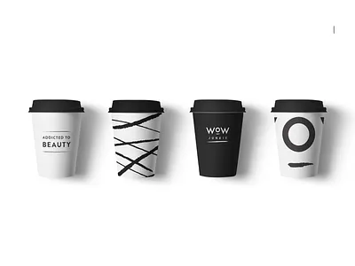 Wow Junkie Branding - coffee2go beauty brand design branding brush coffee cosmetics cup design fashion flat identity illustration lettering logo print typography ui vector webshop website