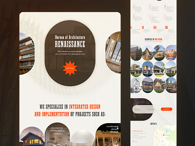Bureau of Architecture Renaissance. Design concept. Full page