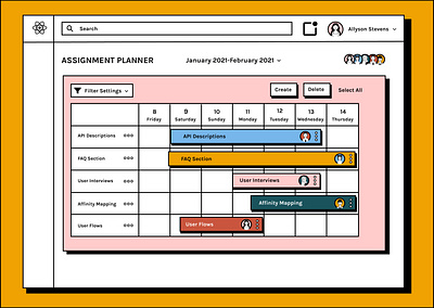 Daily UI #71 - Schedule 8 bit design flat retro ui ux