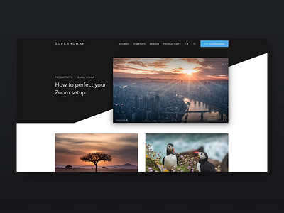 Superhuman — Blog blog carbon design ghost snow startups themes website