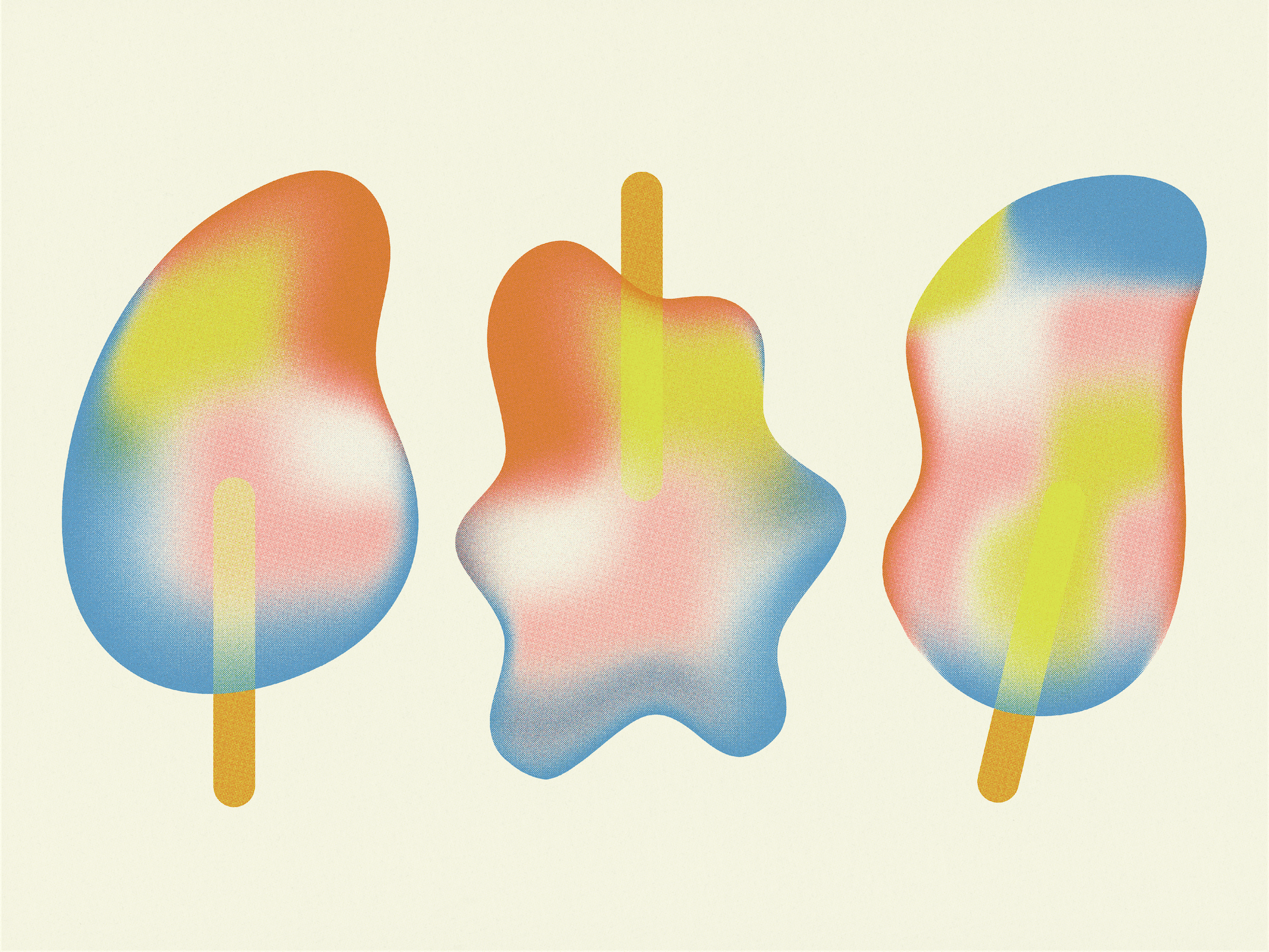 Riso Popsicles, Melted Edition by Blaise Leone