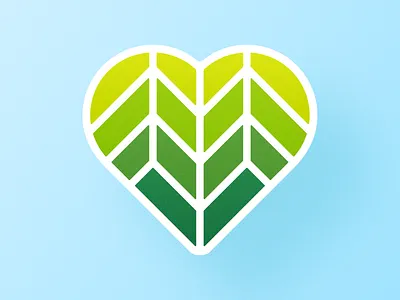 Bio Heart! abstract bio brand branding geometric green heart icon illustration logo logo design logodesign love mark plant plants symbol tree