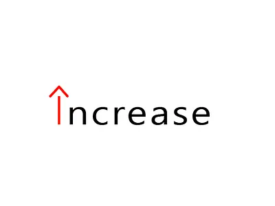 Increase logo colgo97 data economic development financial increase letterlogo logotype minimalist logo redand black sise stock market typography