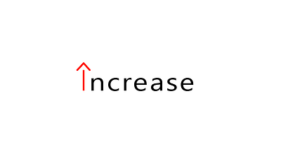 Increase logo colgo97 data economic development financial increase letterlogo logotype minimalist logo redand black sise stock market typography