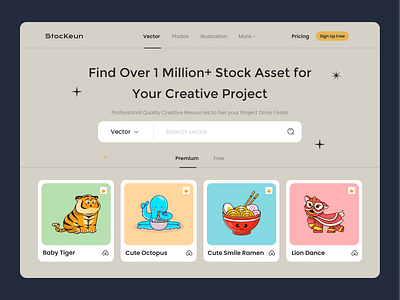 StocKeun - Marketplace graphic design illustration marketplace microstock stock ui