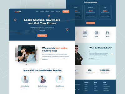 ClassUp Education - Homepage blue clean debut debutshot design education homepage simple ui uidesign uitrend uiux webdesign website