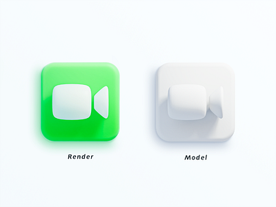 FaceTime icon 3d color design icon illustration logo ui
