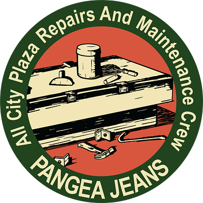 Pangea sew on patch design branding graphic design illustration