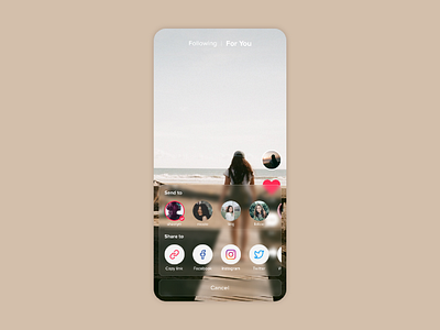 Social Sharing Glass Morphism 30daysofuichallenge app ui design figma glass morphism glass morphism design glass morphism ui social sharing app social sharing feature social sharing ui ui design