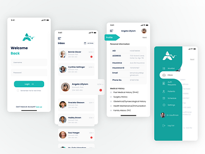 Clinic Application app design doctor app medical app patient app ui ux