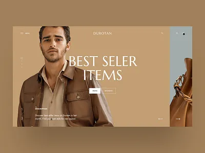 Durotan 4 - Clothes eCommerce Website bag clothes clothing ecommerce fashion hero banner minimal minimalist modern shop slider store theme ui