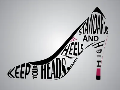 heels typography creative design heels illustrations illustrator texteffect typogaphy
