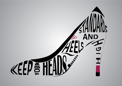 heels typography creative design heels illustrations illustrator texteffect typogaphy