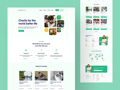 GoHumanity - Charity Donation Landing Page 2022 charity charity fund charity landing charity website clean clean ui creative donate donation donation landing landing page landing page design mninimal modern nonprofit style guide trendy typography ux design