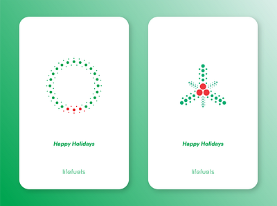 Halftone Holiday Icons- LifeFuels branding design graphic halftone holiday icon iconography identity minimal vector