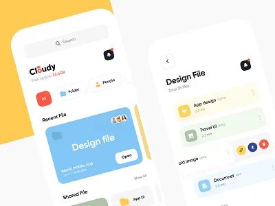 Cloud Drive App app design app interface app ui claw cloud app cloud storage app design trend drive app file manager app product design storage app trendy ui ui ui app design ui design uiux design uiux designer visual design