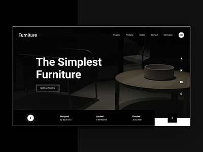 Furniture - Hero Header banner section furniture furniture app furniture design furniture store furniture website hero section home decor homepage interior interior architecture interior design landing landing page layout layout design mockup design templates web templates