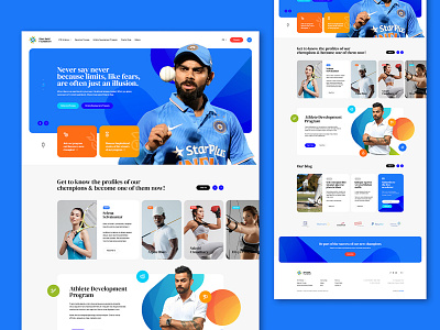 Virat Kohli Foundation UI Design for Cornerstone Sport athlete branding cornerstone cricket cricketer design india logo sports ui ux virat virat kohli web design website wordpress world cup