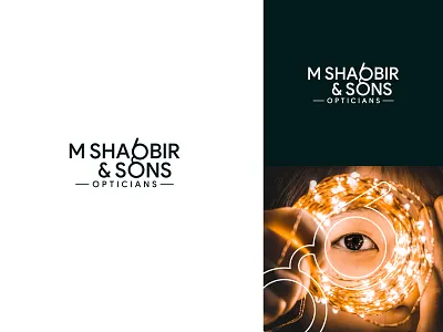 M Shabbir & Sons Opticians branding design flat icon illustration logo logo design optical optical illusion typography usman usman chaudhery vector web