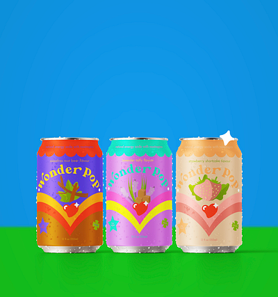 Wonder Pop Soda advertising campaign branding can candesign design drinkbranding energy drink energy logo logo logodesign nootropics