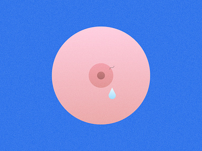 SADNESS NIPPLE art illustration nipple pink tear vector