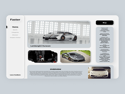 Faster Car Desktop 🏎 design ui ui ux ui design web web design website design