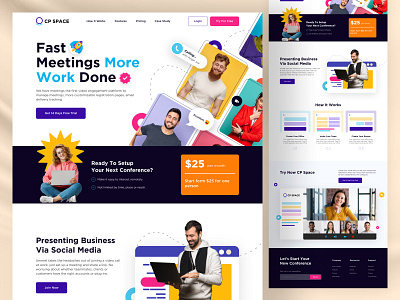 Virtual Meeting Activity - Landing Page augmented collaboration conference cpdesign creativepeoples hangout landing page meeting meetings online collaboration online meeting skype trending video call video meeting virtual call web web design workspace zoom call