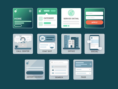 Digital Journey Card Concept cards design figma icon icons illustration product ui vector