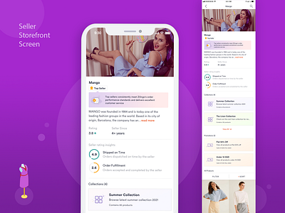 Seller screen for e-commerce app android app app design design fashion brand illustration ios product design shopping app ui userinterface ux visual design webdesign website design
