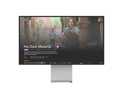 Online movie-watching site design his dark material movie movie app moviewebsite netflix ui uxui uxuidesign