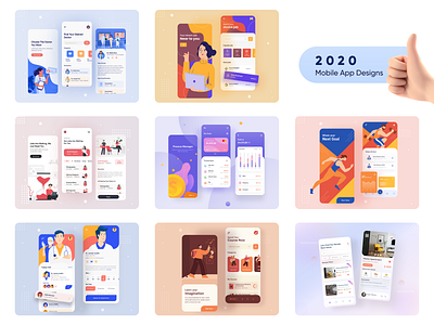 2020 Mobile App Designs 2020 trend agency appointment best design education figmadesign finance illustration learning mobile apps top design