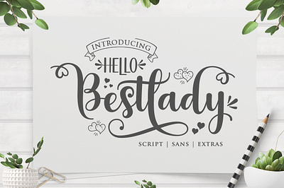 Hello Bestlady Font branding calligraphy design love lovely font script font wedding card wedding font wedding fonts wedding invitation