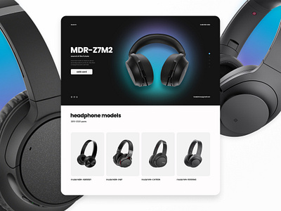 Sony Headphones Concept concept design headphones sony ui ux web