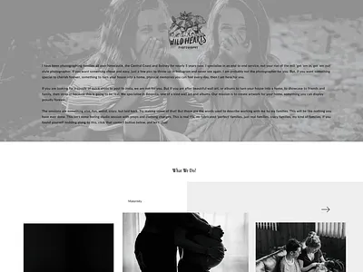 family photography about us page design about page family photography webdesign