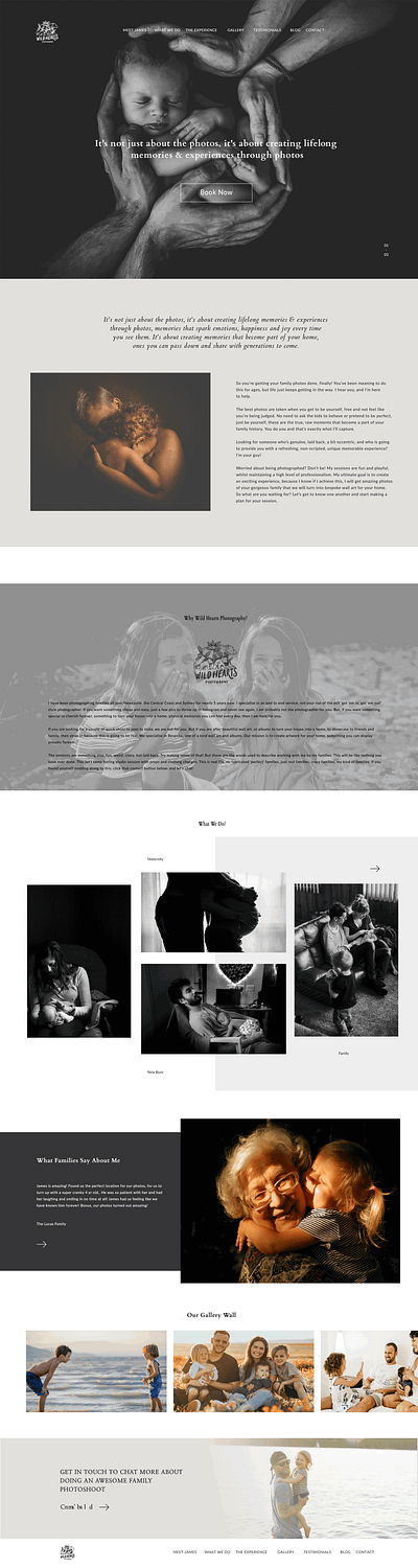 family photography about us page design about page family photography webdesign