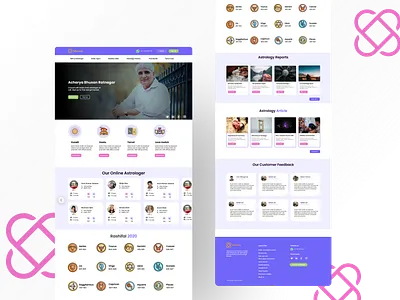 Astrology landing page design landing page minimal uiux web design