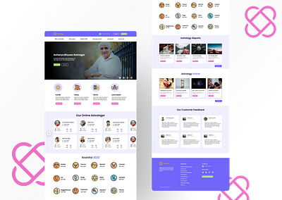 Astrology landing page design landing page minimal uiux web design