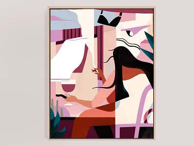 Laundry day 🍇 art characterdesign illustration italy laundry paint smoke sunset vibe wine