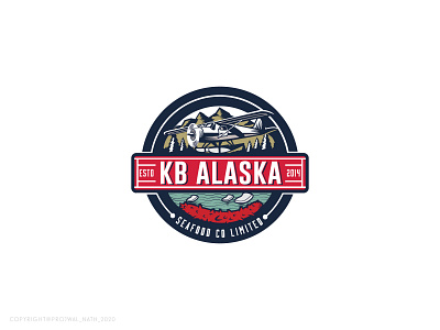 KB Alaska Seafood Co Limited adobe illustrator alaska branding design emblem emblem logo graphic design illustrator label label design logo logo design packaging design seafood vector