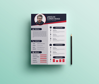 Resume/CV Template Design animation app cv design cv resume template design flat illustration resume typography vector web