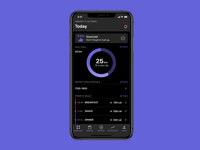 Daily goal mobile app achive daily goal goal mobile app mobile design mobile ui progress timeline ui
