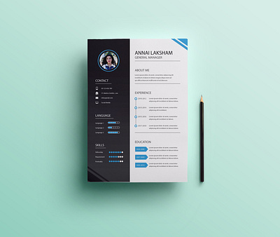 Resume/CV Template Design animation branding cv design cv resume template design illustration resume typography vector website