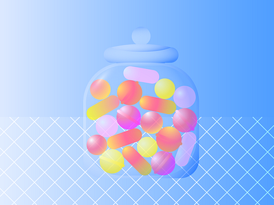 Serenity bright candy cosy editorial illustration gradients home illustration lollipop minimal
