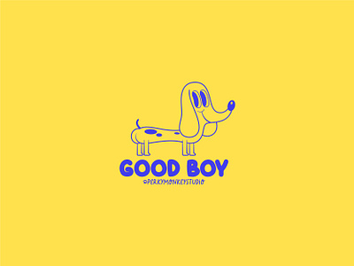 Good Boy blue brandidentity branding character design dachshund design digital art dog dogillustration doglogo hotdog humor illustration logo logodesign pet puppy retro vector vintage