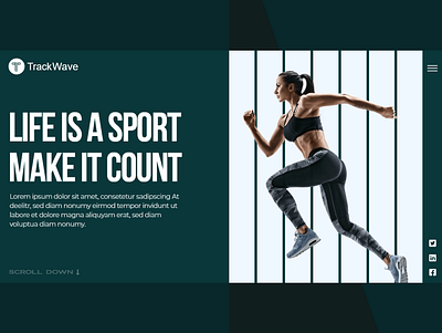 Web UI demo adobe xd design figma graphic graphicdesign green logo runnig sport typography ui ux website website design